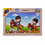 Çocuk ONY-85-86-87-88 Ahşap Eğitici Puzzle Sporlar -Onyıl