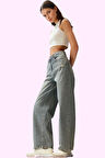 Kadın Care Koleksiyonu Denim Pantolon Düşük Bel Geniş Paça Pamuk Yaz Aylarının Vazgeçilmezi