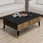 Ferniso Mobilya Orta Sehpa Çam-Mermer Desen