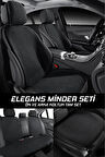 Dodge Stratus UYUMLU  Cepli Terletmez Oto  Minderi Kılıfı Ön Arka Tam Set Sırtlı Başlıklı SİYAH