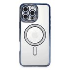 Apple İphone 16 Pro Max Kılıf Joke Simli Magneticsafe Kılıf - Lacivert
