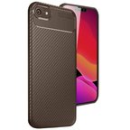 Apple İphone 16e Kılıf Auto Focus Karbon Kapak - Kahverengi