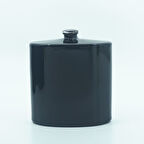 15 ADET BOŞ CAM PARFÜM ŞİŞE, 100 ML, ÖZEL SİYAH ELİPS MODEL, SIKMA AĞIZ,