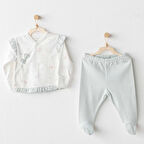 Andywawa Ac25508 Sıde Snap Set Love Family 2'li Zıbın Set Mint