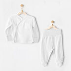 Andywawa Ac25557 Side Snap Set 2'li Zıbın Takım White