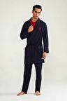 D's Damat 03000 5'li Robdöşambr Erkek Damat Pijama Seti