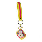 Fotoğraf Makinesi Desenli Anahtarlık Bileklikli Işıklı Sarı