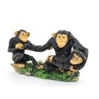 Polyester 3 Maymun Biblo Dekoratif Hediyelik