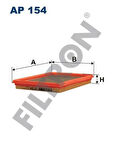 Filtron AP154 Hava Filtresi Civic 1.4 1996 2000 Primera 1.6 Vanetta Ld23 1996 2000 165463J410