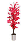 Fuşya Bahar Dalı 140 Cm Yapay Ağaç 20x20 Metal Saksı