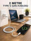 Hızlı Şarj Destekli 2 Metre Type-C Kablo