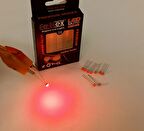 FEMEX Premium T5 T4 10'lu İnce Bacaklı Kıl Led Mini Led Ampul Parlak Kırmızı