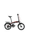BİSAN FX 3500 TRN-23 KATLANIR BİSİKLET MAT SİYAH-KIRMIZI