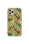 Iphone 11 Pro Max Açik Yesil Renkli Silikon Telefon Kilifi - Floral Aura