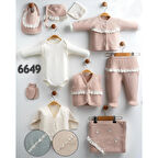 KIZ BEBEK 0-3 AY ORGANİK YUSUFCUK İŞLEMELİ 10 LU HASTANE ÇIKIŞ ZIBIN SETİ