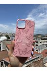 Samsung Galaxy A25 Uyumlu Butterfly Kelebek Tasarımlı Telefon Kılıfı -Krem