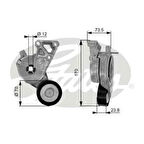 Gates T38148 Alternatör Kasnağı Demir Kütüklü Fabia Octavia II Caddy III Golf IV V T5 1.6 1.8 1.8T 2.0 2.0FSI 06A903315E