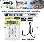 RAPALA İĞNESİ Owner 5626 St-26 Black Chrome 3’lü İğne No:8