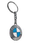 Bmw Anahtarlık Mineli Metal Otomobil Anahtarlığı - 2 Taraf Baskılı Krom Kaplamalı