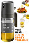 GüncelÇarşı 250 ml Yeni Nesil Sprey Yağdanlık Airfryer Çok Amaçlı Yağ Püskürtücü Yağlık Sosluk Sirkelik Limonluk