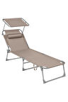 SONGMICS Şezlong, katlanabilir, 193 x 53 x 29 cm, taşıma kapasitesi 150 kg, GCB192K01