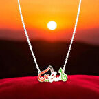 Filistin-Palestine Arapça Yazılı Özel Tasarım Kolye