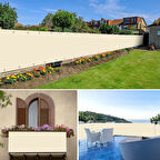 Ceylan Home Balkon Demiri Perdesi Bağcıklı Her Ölçüde Özel Dikim Krem