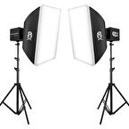 Gdx ML60 Bicolor 60x90 SoftBox Video ve Ürün Çekim İkili Işık Seti