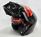 MT Kask Mt Genesis Sv A11 Çene Açılır Kask Parlak Siyah