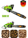 Profesyonel Alman Tasarımı Yeni Nesil 5000 W Elektrikli Zincirli Ağaç Odun Kesme Budama Testeresi Motoru