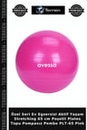 Özel Seri Ev Egzersizi Aktif Yaşam Stretching 65 cm Poşetli Plates Topu Pompasız Pembe PLT-65 Pink