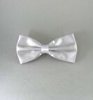 Beyaz Düz Renk Saten Papyon - SP-04