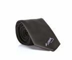 Atatürk İmza Desenli Dokuma Siyah Kravat - AK-18