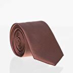 Kiremit Slim Fit Düz Renk Dokuma Kravat / DDK-04