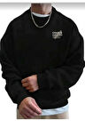 Siyah Oversize Kışlık Sweatshirt