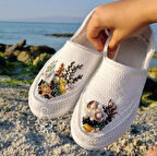 El Dokuması Nakışlı Taşlı Kadın Espadril