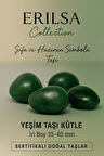 Sertifikalı Yeşim (Green Jade) Taşı Kütle 35–40 mm – İri Boy Şifa ve Huzur Taşı