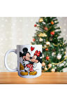 Sevgililer Mickey Ve Minnie Mouse Porselen Kupa