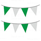 Yeşil Beyaz Üçgen Flama 18x20 cm