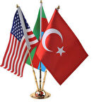 Gold Üçlü Masa Bayrağı