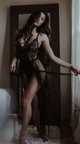 Siyah Belden Bağlamalı Dantelli Body Gecelik MERY WOMAN