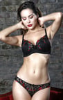 Grace Big Size Plunge Bra, Siyah Dantelli Konforlu Ve Şık Sütyen
