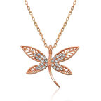 Madam Matmazel Sevgililer Günü Hediyesi Yusufçuk Kolye, 925 Ayar Gerçek Gümüş, Kadın-GKLY0095-P