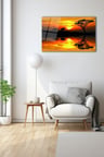 Dekoratif Duvar Tablosu Temperli Cam Tablo 36x23 cm
