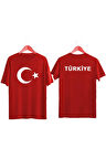 Türk Bayrağı Baskılı TÜRKİYE Yazılı Tişört Ayyıldızlı T-shirt