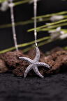 Kadın Deniz Yıldızı 925 Ayar Gümüş Kolye