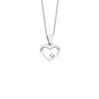 Harem Altın Tek Taşlı Kalpli Gümüş Kolye  GMS1126