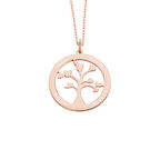 İsimli Hayat Ağacı Gümüş Kolye GMS1135