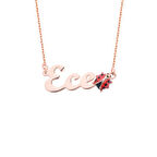 Harem Altın Uğur Böcekli İsimli Gümüş Kolye GMS1165