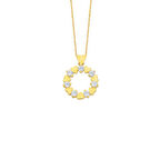 Harem Altın Zirkon Taşlı Minik Kalpler Gümüş Kolye GMS1181